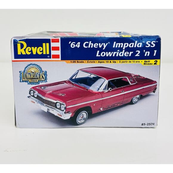 Revell Lowriders '64 Chevy Impala SS Lowrider 2n1 1:25 Plastic Model Kit 85-2574 - Picture 6 of 8